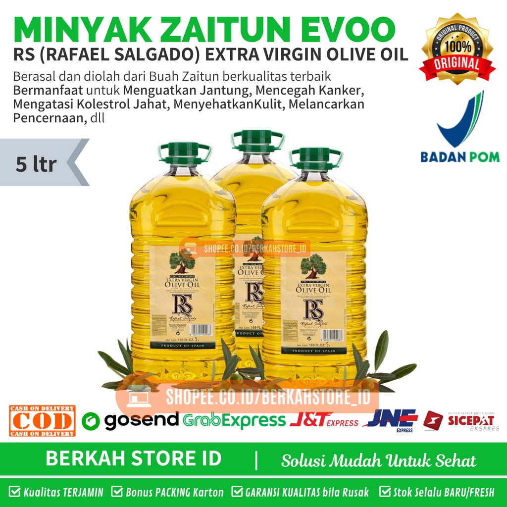 [BPOM] 5 Liter Minyak Zaitun RS - Minyak Zaitun Curah 5 Liter Rafael Salgado