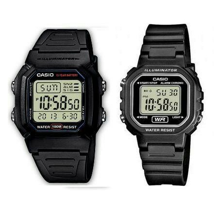 Jam Tangan Casio Original Couple Pria Wanita W 800h 1a La wh 1a Shopee Indonesia