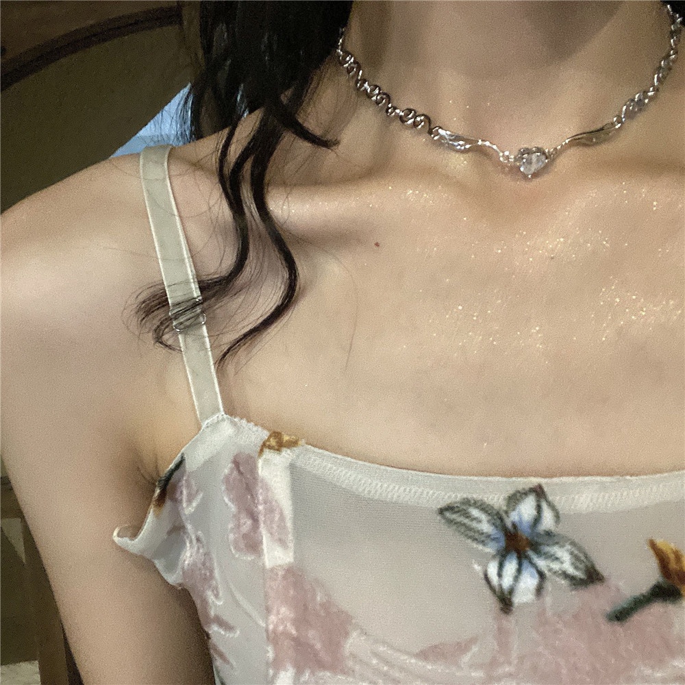 Kalung Rantai Choker Bentuk Sayap Malaikat Untuk Wanita