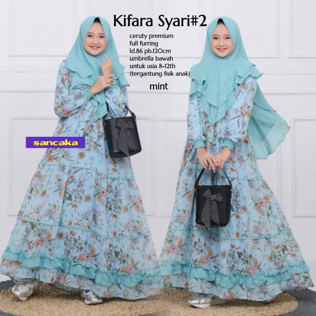 DRESS CERUTY KIFARA SYARI #2 KIDS BY SANCAKA
