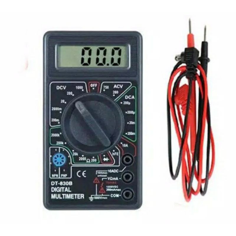 Multitester / avometer / Multimeter Digital DT830B + Baterai Siap Pakai