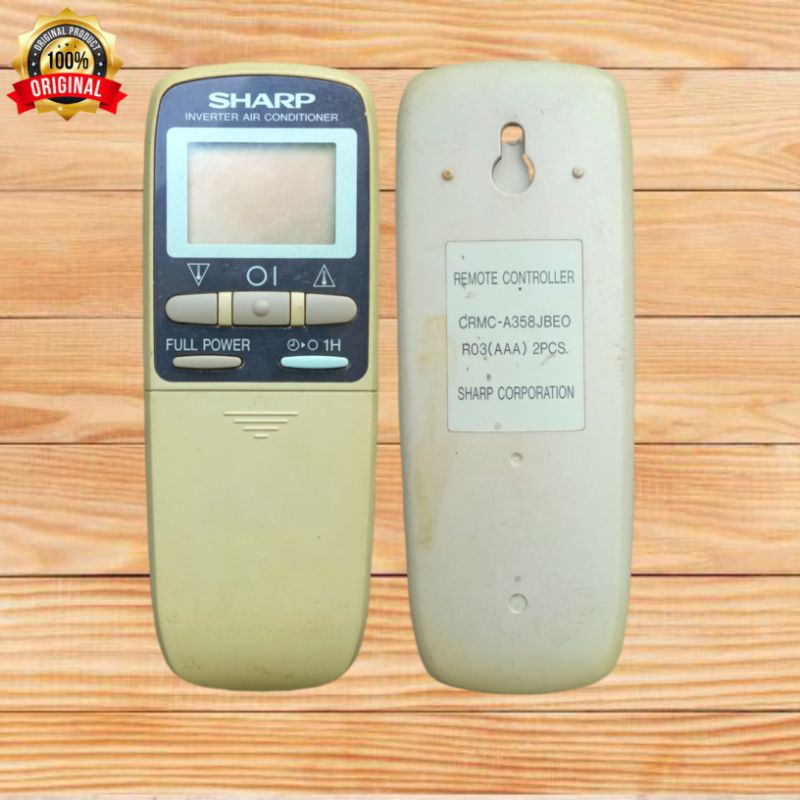 REMOTE REMOT AC SHARP INVERTER CRMC-A358JBEO ORIGINAL ASLI