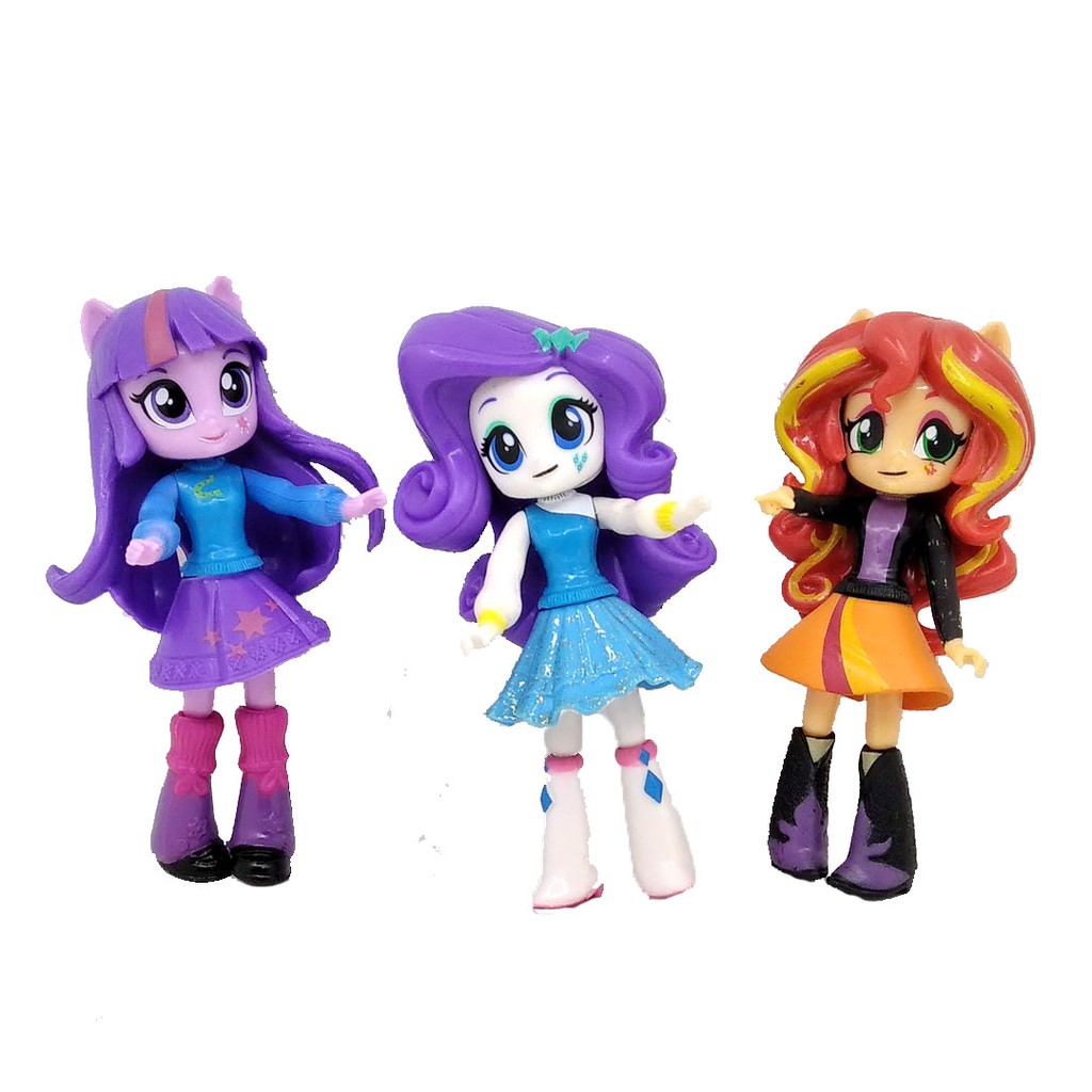 Set 9pcs Equestria Girls Little Pony Mainan Anak Perempuan