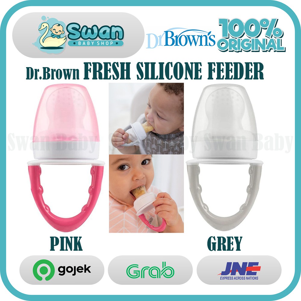 Drbrown Dr Brown's Fresh Firsts Silicone Feeder All Varian ( Pink and Grey)