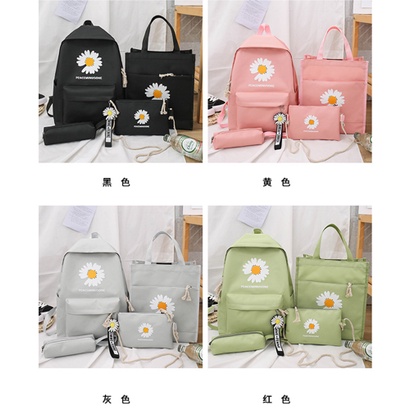 TB-73 set 4 pcs tas sekolah kampus ransel wanita import korea jepang besar backpack