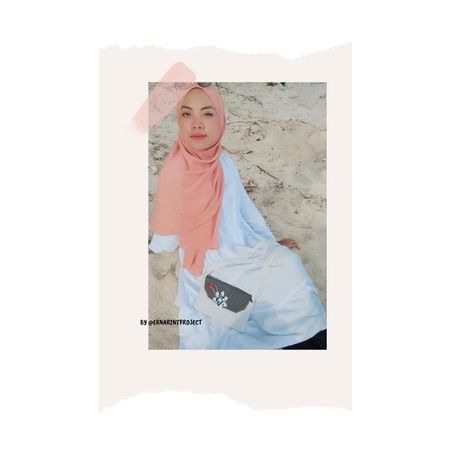 TAS WANITA POLOS//RAJUT BUNGA//SLEMPANG RAJUT//SLINGBAG KECIL//MINI SLINGBAG TAS