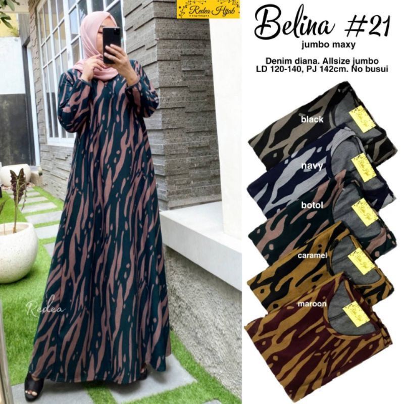 Siena Dress 10 - LD120-130 Gamis Denim Diana Jumbo Bigsize Oversize Bumil / R.26 - 025-6578