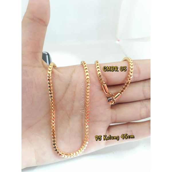 Kalung Polos Xuping Model Milano lapis Emas