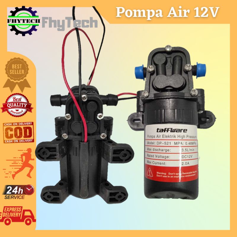 Mesin Pompa Air Mini Cuci Motor Mobil Tangki Semprot Bertekanan Tinggi 12V 70PSI