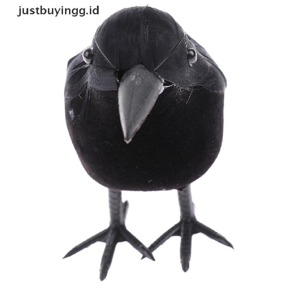 (Justbuyingg.Id) Burung Gagak Hitam Realistis Untuk Dekorasi Halloween