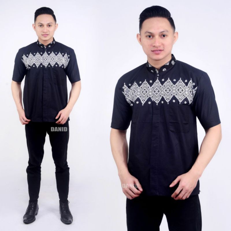 Baju Koko kombinasi Batik asli Pekalongan