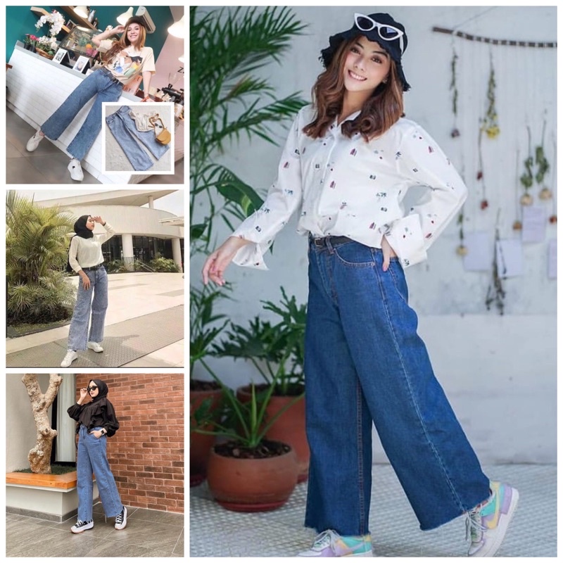 TERMURAH BISA COD CELANA JEANS KULOT WANITA/ BOYFRIEND KULOT / BOYFRIEND JEANS KULOT/ CELANA KULOT