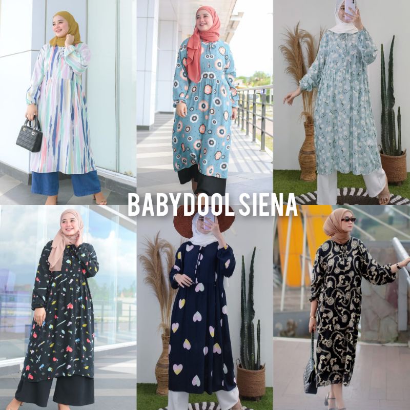 Gendis TUNIK KATUN RAYON JUMBO LD 120/ Daster Tunik Kekinian Panjang Selutut Bahan Rayon Premium
