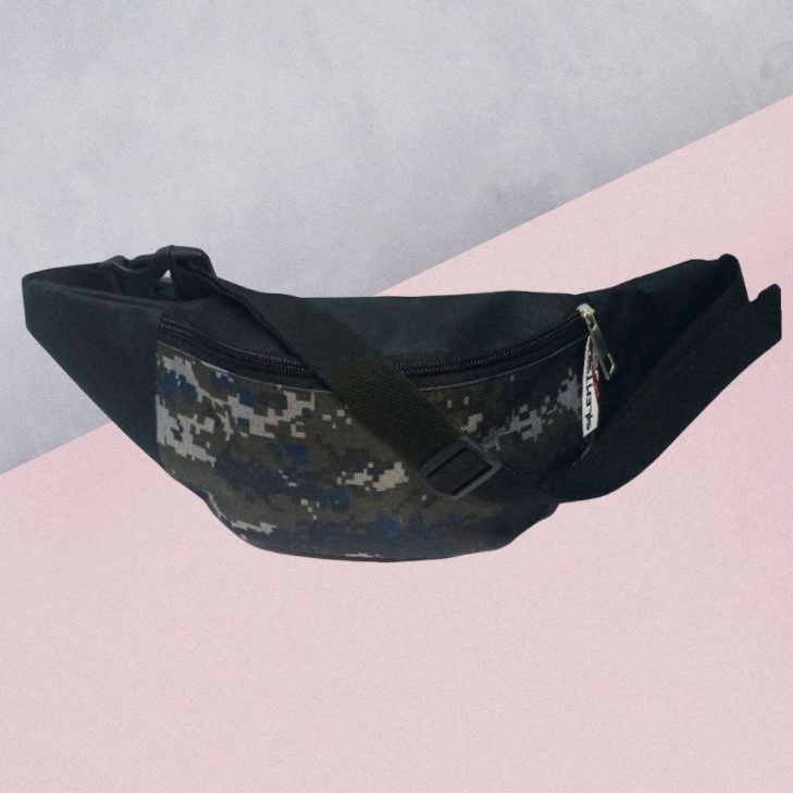 waistbag anak tas wanita pria waistbag kanvas printing taspinggang pria wanita tas slempang slingbagkonveksi army loreng