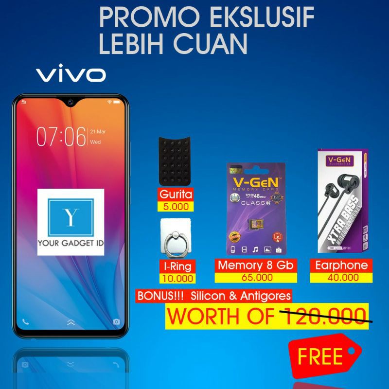 VIVO Y20 RAM 3/64 GARANSI RESMI