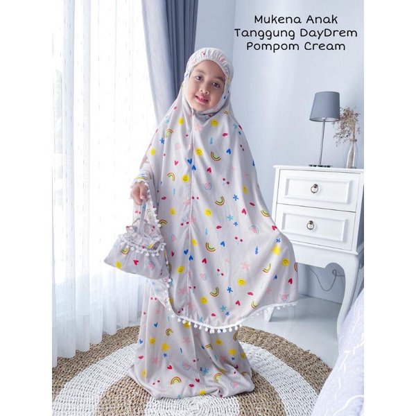 Mukena Anak Tanggung Rayon Fress Tas( Kerut Kening)