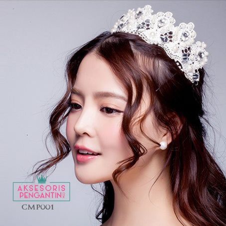 [READY STOCK] HAIRBAND MAHKOTA WEDDING AKSESORIS PENGANTIN CROWN BROKAT CMP001