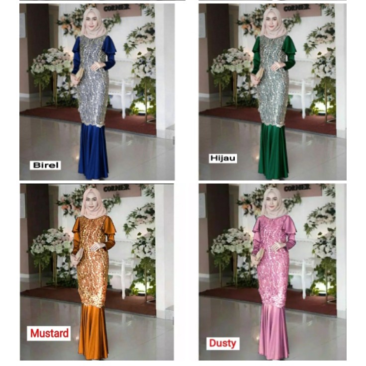 Maxi dress remaja ABG gamis brukat Abaya modern gaun pesta brukat baju muslimah mwah longdres ngaji