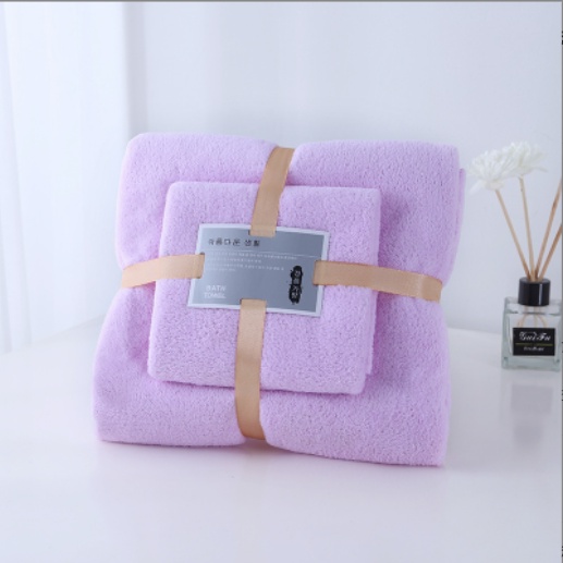 HANDUK MANDI SET 2IN1 / HANDUK SET 2IN1 IMPORT  COTTON TOWEL IMPORT MURAH / HANDUK SULTAN 1 SET ISI 2 PICS AKSESORIS SOVENIR PERNIKAHAN