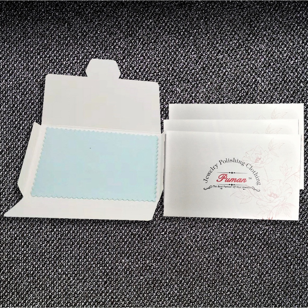 Silver Polishing Cloth / Kain Pembersih Perhiasan 10 x 6,5 cm – Putih