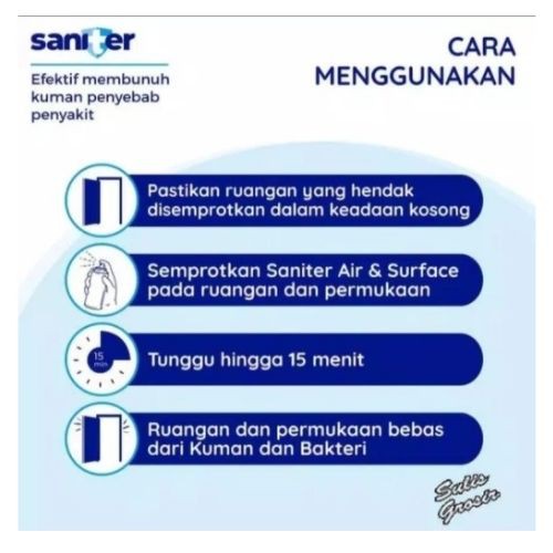 Desinfiktan Sanitizer Spray Anti Bakteri Saniter 114118