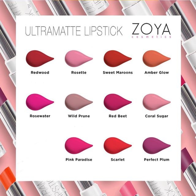 Ultramatte Lipstick Zoya Cosmetics Shopee Indonesia Lipstik zoya pink paradise