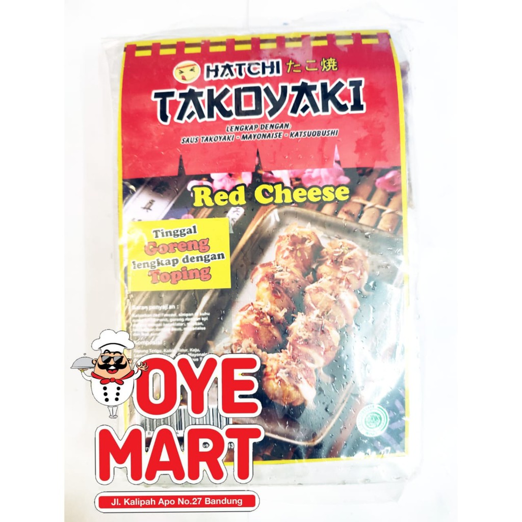 HATCHI TAKOYAKI RED CHEESE SIAP SAJI ISI 11PCS