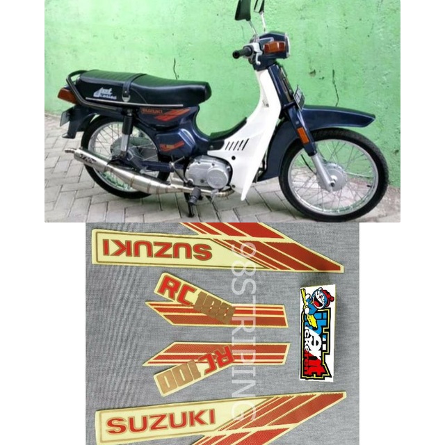 STRIPING RC 100 BRAVO STIKER SUZUKI LIS STANDAR ORI