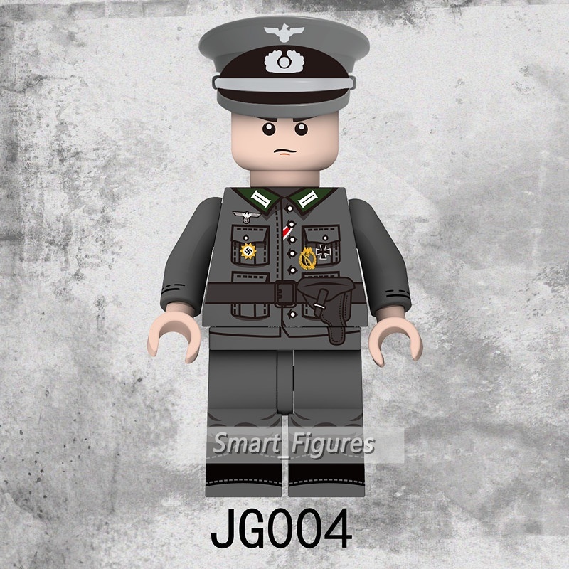 Mainan Action Figure Minifigures WWII Tentara Jerman Motif Camo Salju