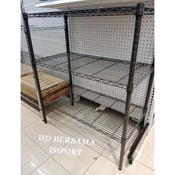 Rak Kawat 3 Tingkat 90x45x102 Cm Rak barang Serbaguna Rak Metal KRISBOW