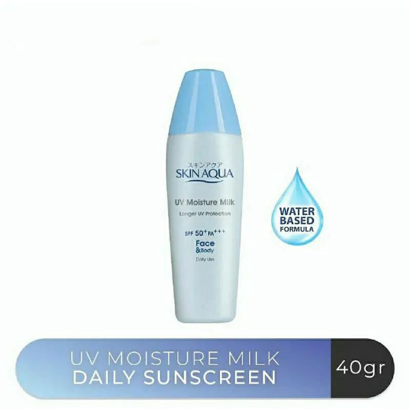 Skin Aqua Uv Moisture Milk Spf 50 40 Ml / Sunscreen Pelembab Wajah  Spf 50
