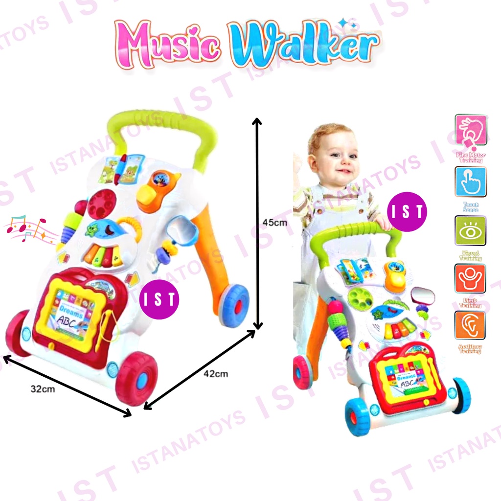 MWN Mainan Music Walker Baby Walker Belajar Jalan AU03