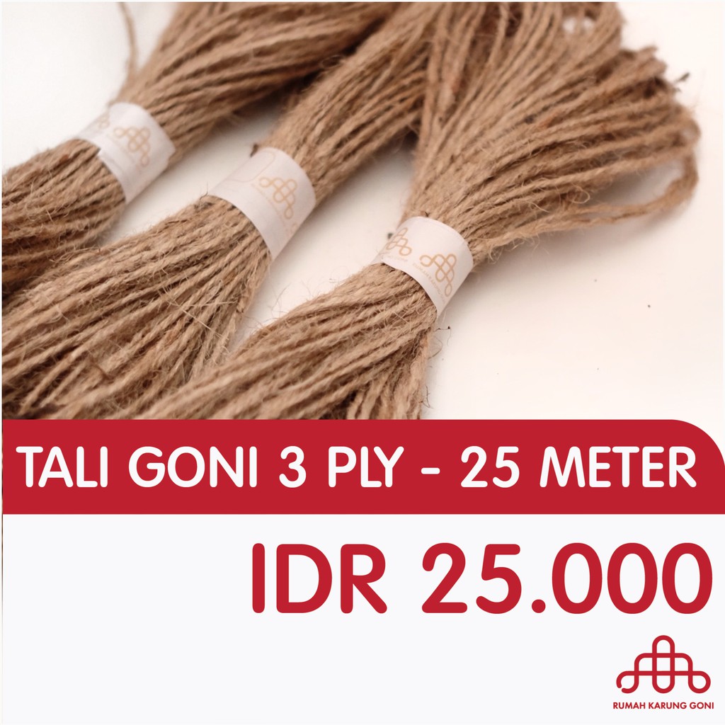 TALI GONI KECIL 25 METER 3 PLY - TALI RAMI - JUTE ROPE