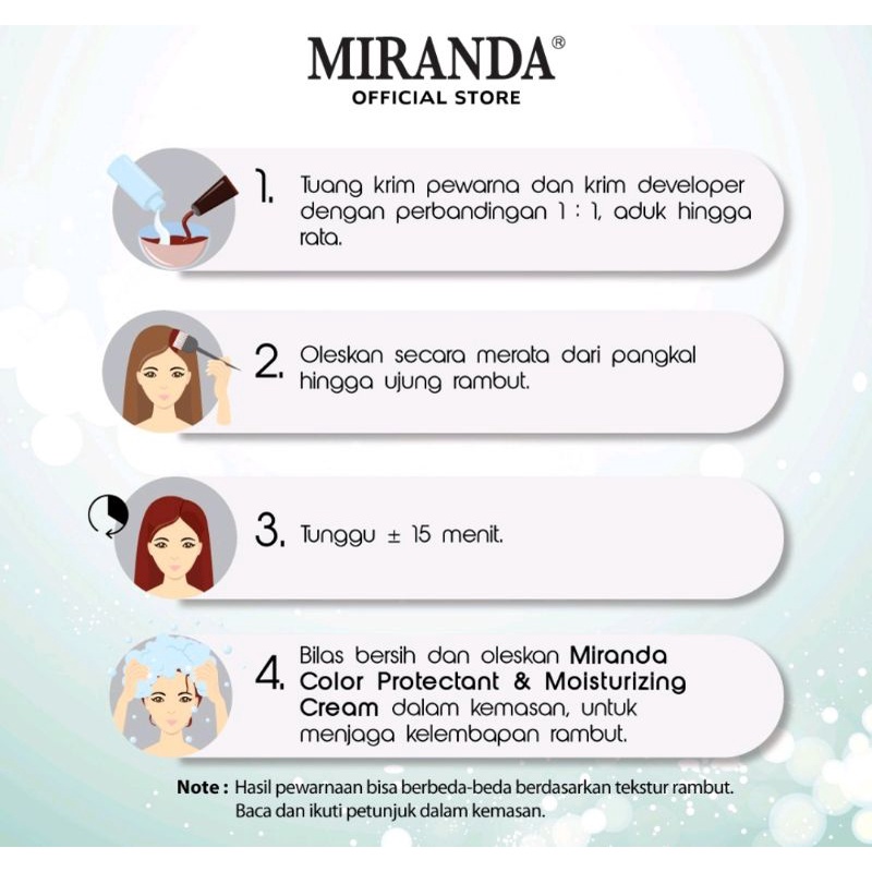 Miranda Hair Color Temptation 20 ml/Cat Rambut/Pewarna Rambut