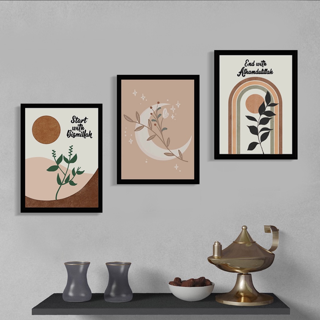 Hiasan Dinding Islami Kaligrafi The MOON wall decor Pajangan kamar tidur ruang tamu