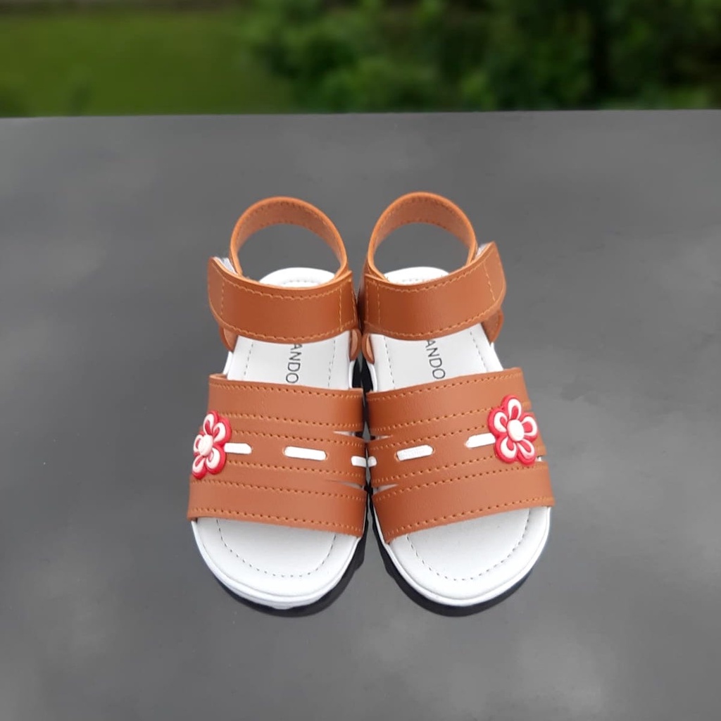 TOKOERS BB02 Sepatu Sandal Anak Perempuan Umur 1 2 3 tahun - VINANDOZ Original Motif Bunga