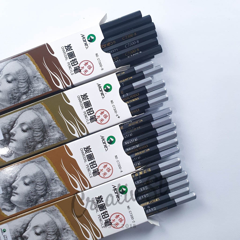

MARIES Charcoal Pencil C7300 Sketch Pensil Sketsa Arang