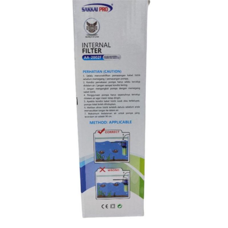 PROMO MURAH Pompa aquarium internal filter SAKKAI PRO AA 2002F