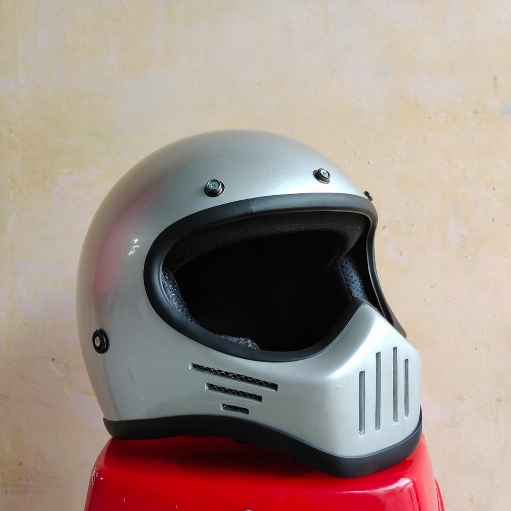 Helm Custom Helm Cakil M30 Full Face Custom Simpson Bandit Retro Clasicc