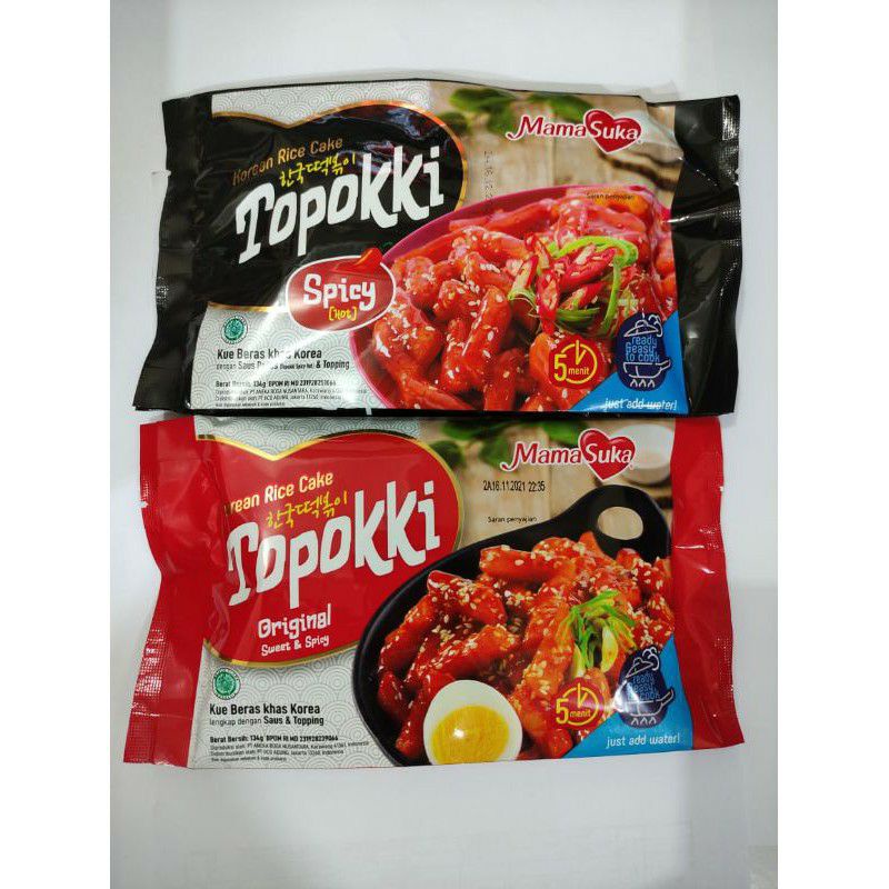 

Topokki / Tteobokki / Toppoki Mama Suka Original Sweet & Spicy 134 gr