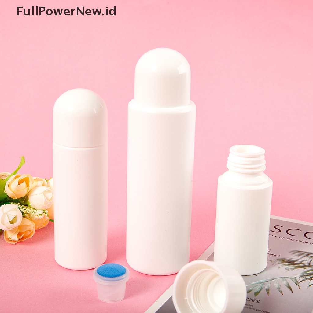 (Full) Botol Cairan Obat 50 / 80 / 150ML Warna Putih Dengan Spons Aplikator