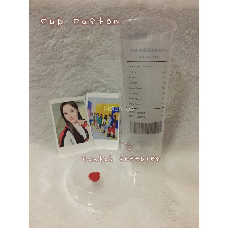 TANPA PO ♡ CUSTOM REUSABLE CUP 700 ml ♡ polaroid txt kpop anime ♡ tumbler tempat minum costum tumblr