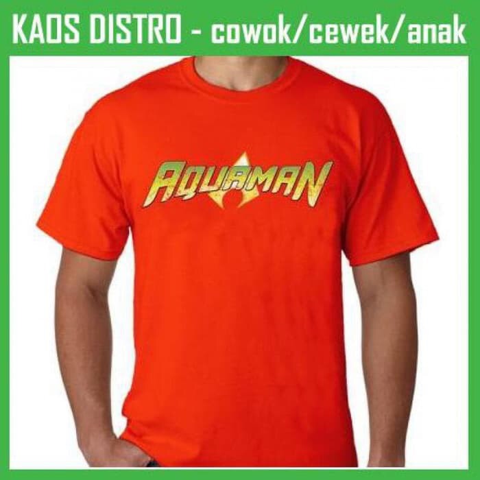 KAOS BAJU TSHIRT TULISAN AQUAMAN PRINTING SUPERHERO MARVEL AVENGERS DC