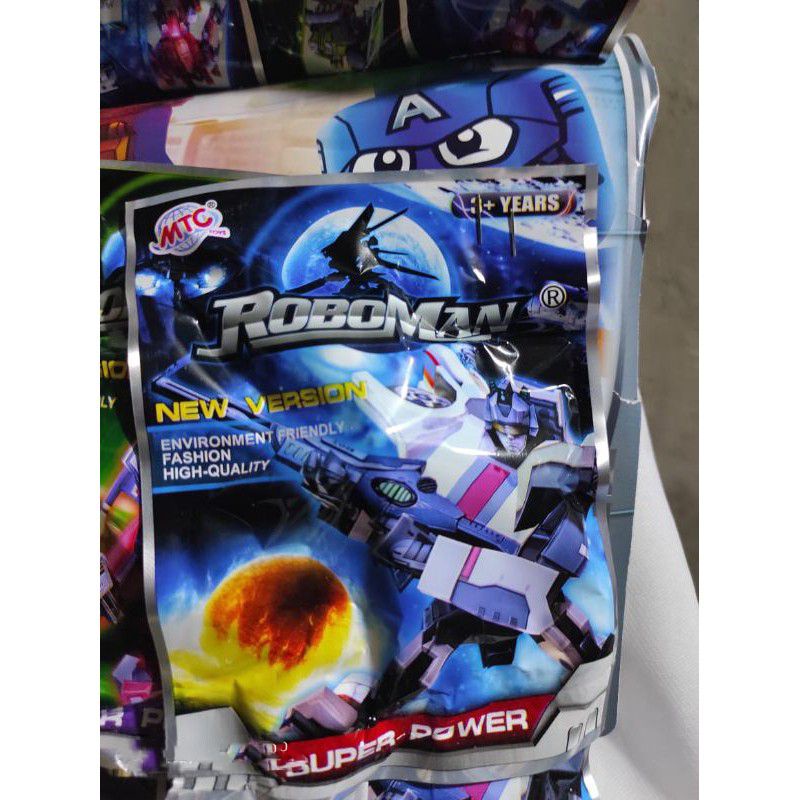 MAINAN ANAK EDUKASI ROBOMAN ROBOT B BENTUK TRANSFORMER BAHAN KARET BAGUS DAN MURAH