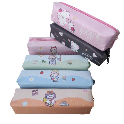 PROMO !!! KOTAK PENSIL MOTIF KARTUN LUCU GIRL BEAR TEPAK PENSIL TEMPAT ALAT TULIS TERMURAH-4
