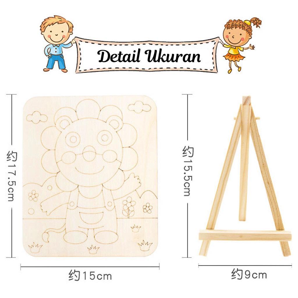 DIY PAPAN KAYU / Mewarnai papan kayu / Art &amp; Craf ( Pajangan Lukisan Warna ) mewarnai gambar