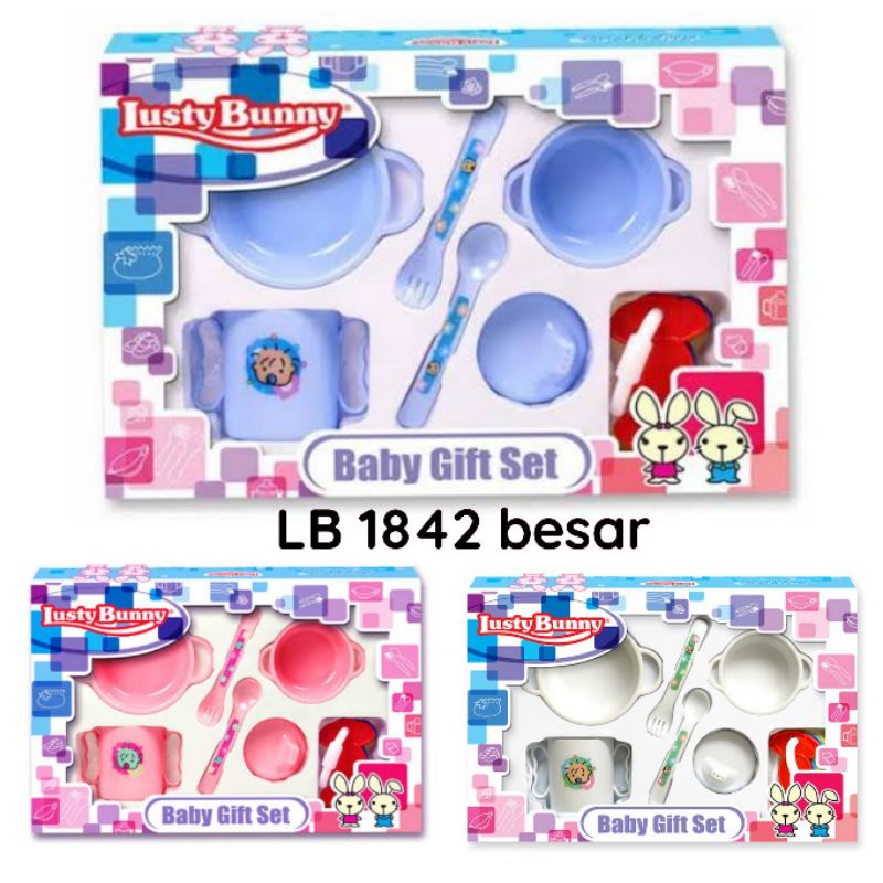 Free bubble warp. SNI Lusty bunny Feeding Gift Set Alat Makan Bayi mangkok sendok garpu gelas GL 1294 1286 LB 1404 1411 1419 1383 1842 1331 1364 1424