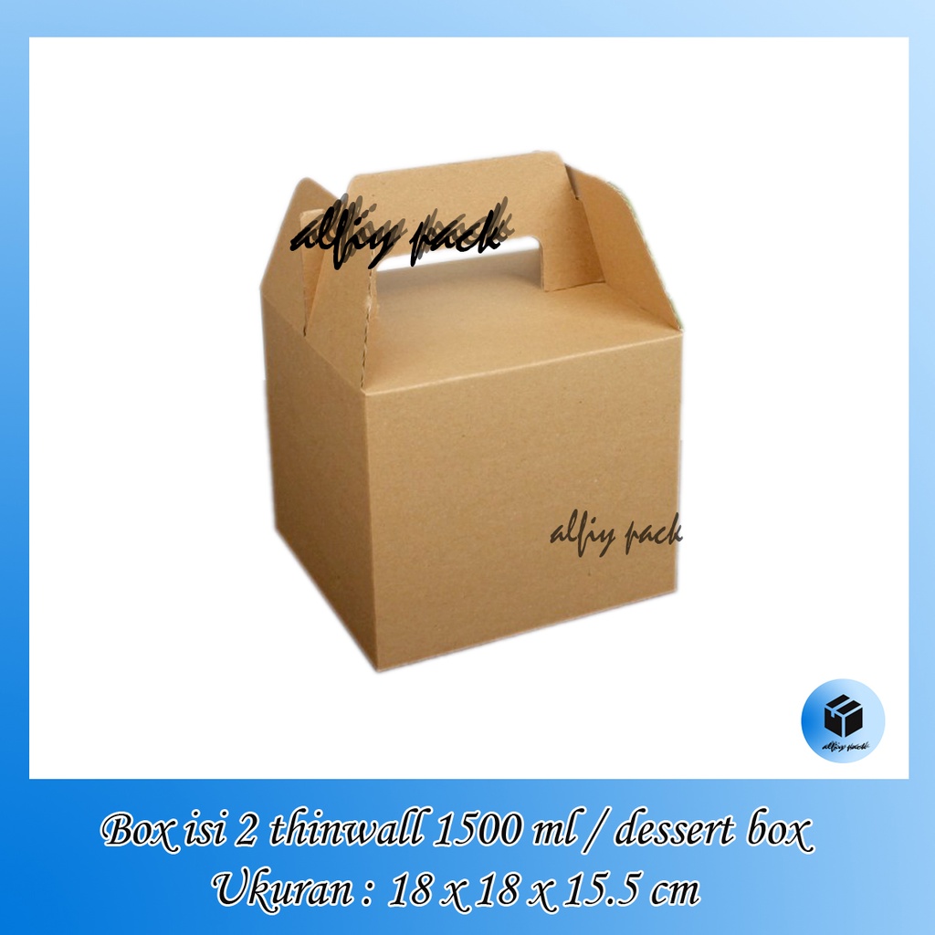 

1pack isi 10pcs KARDUS JINJING MIKA THINWALL ISI 2 x 1500 ml DUS UKURAN 18X18X15.5 CM GABLE BOX KEMASAN DESSERT CAKE KOTAK PACKAGING HAMPERS DUS TENTENG HANDLE LUNCH BOX DESSERTBOX