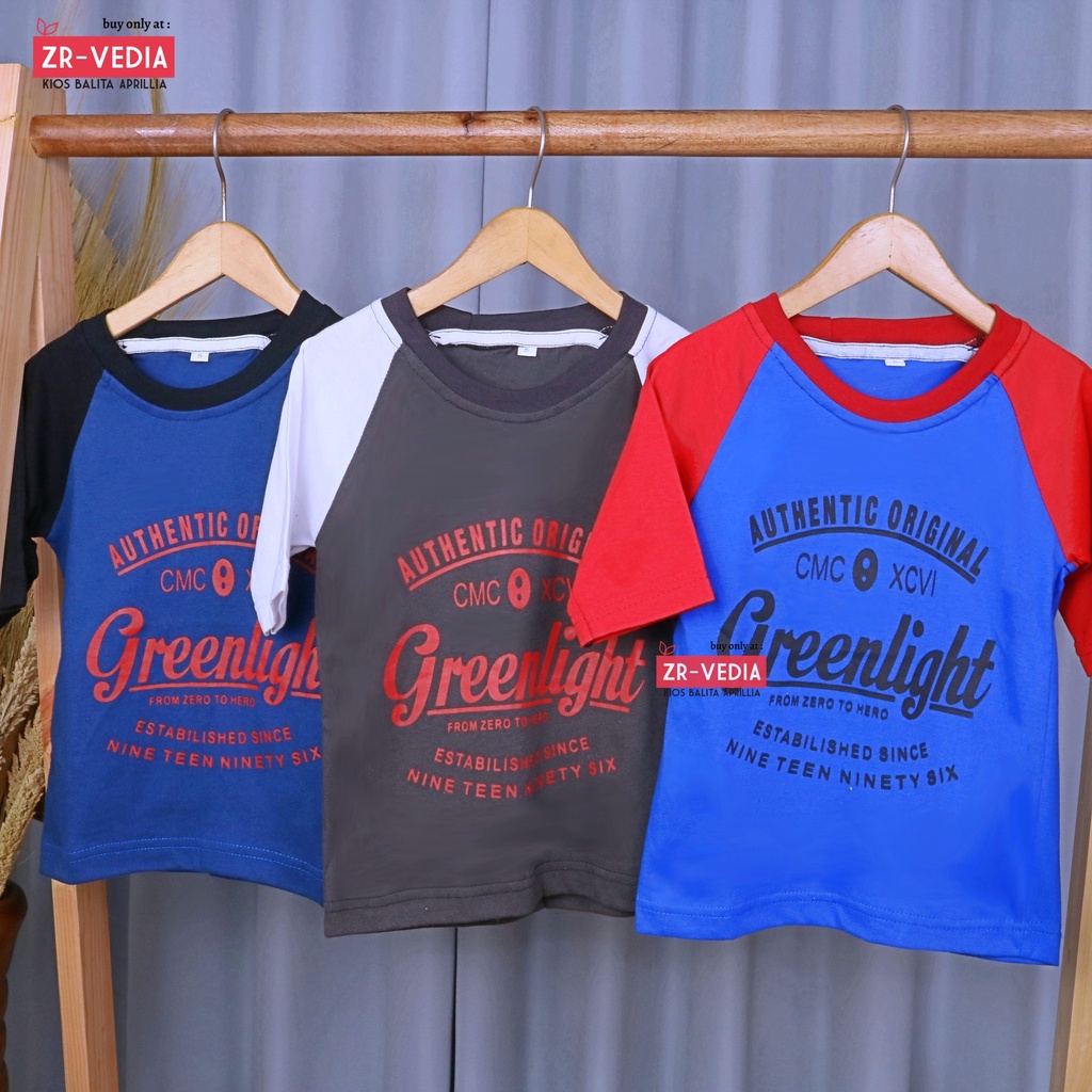 Kaos Reglan Distro Size 6-12 Bulan / Baju Branded Anak Laki Lengan Pendek Polos Cowok Import Murah