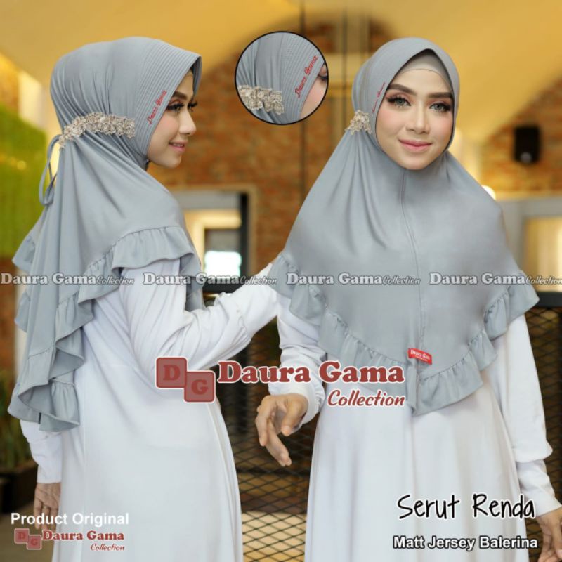 HIJAB INSTAN SERUT RENDA/ BERGO BY DAURA GAMA